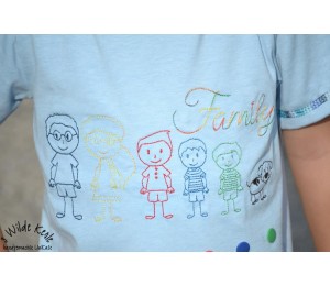 Stickserie - Familienbaukasten Strichmännchen Familie Strichmännchen